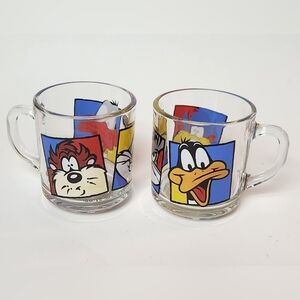 Looney Tunes Character Glass Mugs - Set of 2